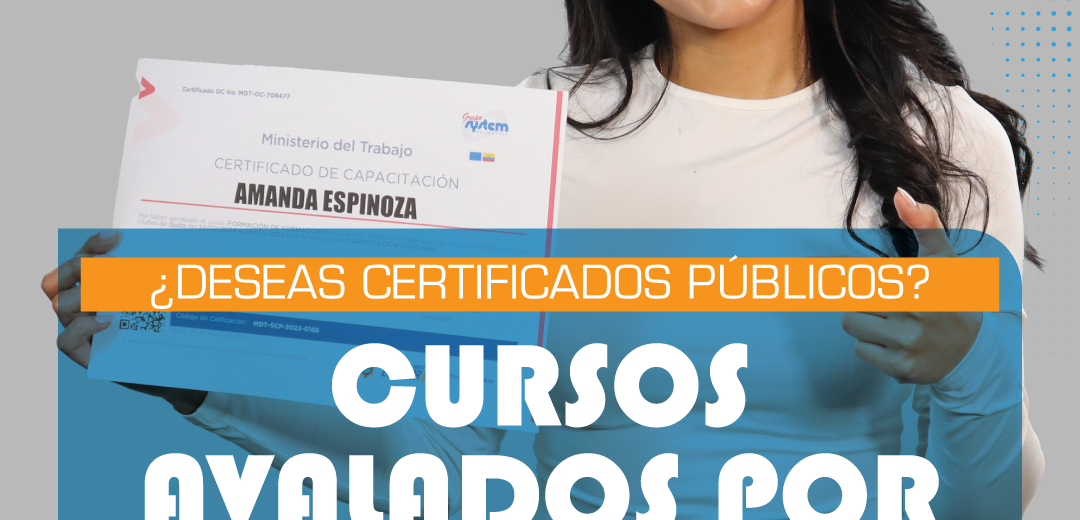 CURSOS AVALADOS POR EL MDT, varias áreas formativas para la Comunidad Ecuatoriana