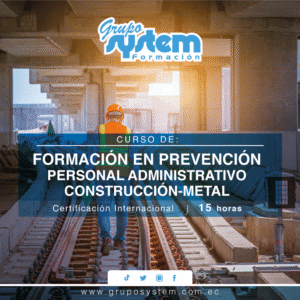 Formación en prevención personal administrativo construcción-metal